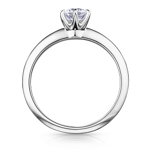 Кольцо из белого золота с бриллиантом