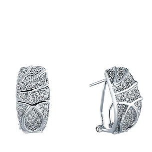 Серьги из белого золота с бриллиантами