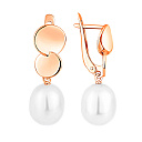 Серьги с английским замком из красного золота