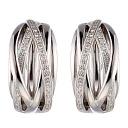 Серьги из белого золота с бриллиантами