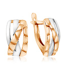 Серьги с английским замком из красного золота