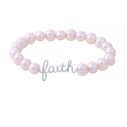 Браслет декоративный из серебра с жемчугом