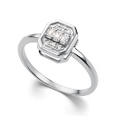 Кольцо из белого золота с бриллиантами