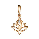 Подвеска из красного золота с бриллиантом