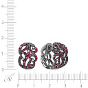 Серьги из золота с бриллиантами, рубинами