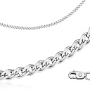 Цепь автомат из серебра, плетение нонна