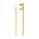 Серьги с английским замком из желтого золота с бриллиантами