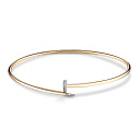 Браслет жесткий из желтого золота с бриллиантами