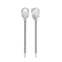 Серьги с английским замком из белого золота с бриллиантами