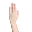 Браслет автомат из желтого золота, плетение панцирное