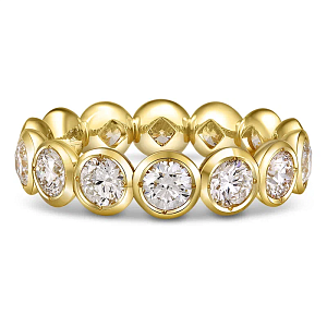 Кольцо из желтого золота с бриллиантами