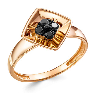 Кольцо из комбинированного золота с бриллиантом