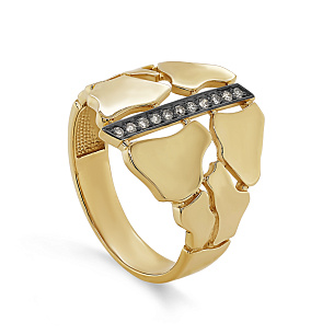 Кольцо из желтого золота с бриллиантом