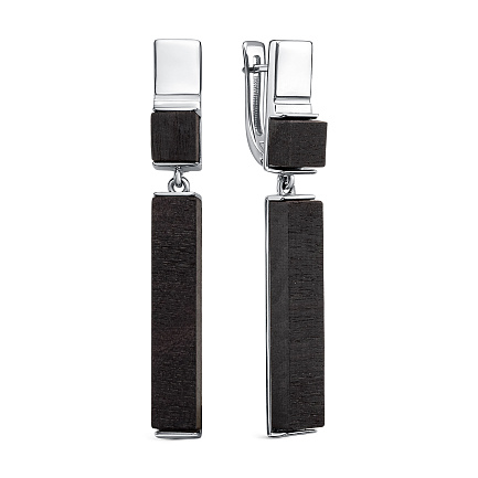 Серьги с английским замком из серебра