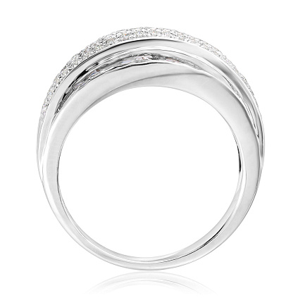 Кольцо из белого золота с бриллиантами