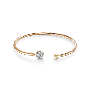 Браслет из красного золота с бриллиантом