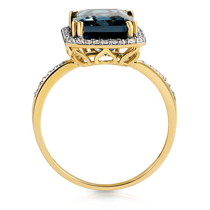 Кольцо из желтого золота с бриллиантами