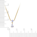 Колье из желтого золота с фианитом