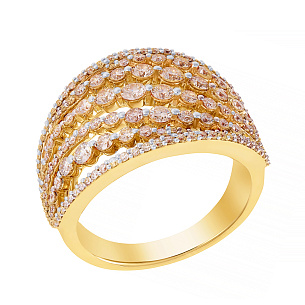 Кольцо из желтого золота с бриллиантом