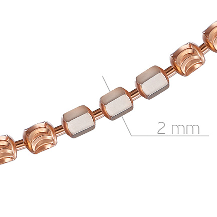 Цепь декоративная из серебра с позолотой