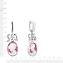 Серьги с английским замком из серебра с агатом