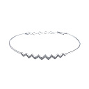 Браслет декоративный из белого золота с бриллиантами