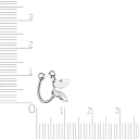 Моносерьга из серебра