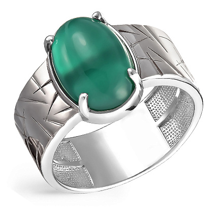 Кольцо из серебра с ониксом