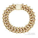 Браслет декоративный из серебра с позолотой