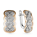 Серьги с английским замком из красного золота