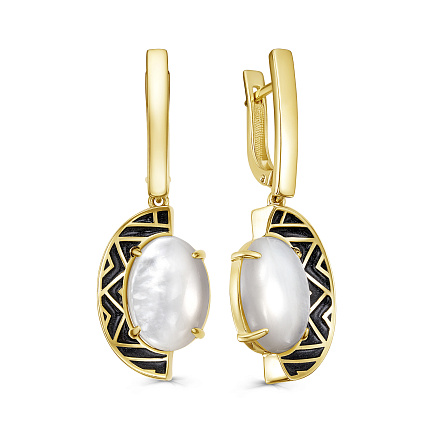 Серьги с английским замком из серебра