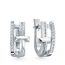 Серьги из белого золота с бриллиантами