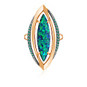 Кольцо из красного золота с фианитом