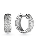 Серьги с английским замком из белого золота с бриллиантами