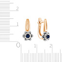 Серьги с английским замком из красного золота с бриллиантами