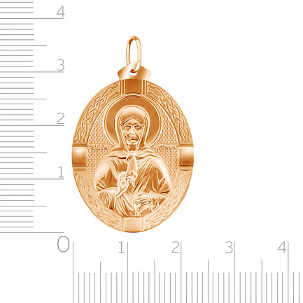 Подвеска иконка "Святая Матрона" из золота