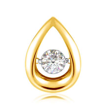 Подвеска из желтого золота с бриллиантом