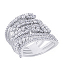 Кольцо из серебра с фианитом