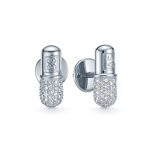 Серьги из белого золота с бриллиантами
