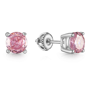 Серьги из серебра с цирконием