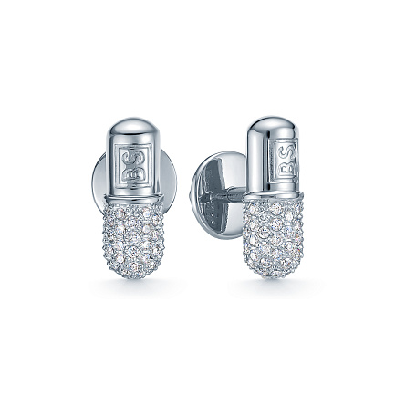 Серьги из белого золота с бриллиантами