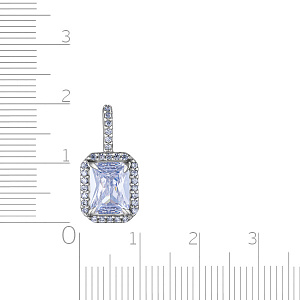 Подвеска из серебра с фианитом