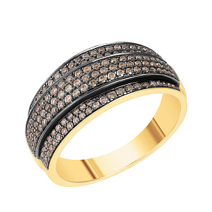 Кольцо из желтого золота с бриллиантом