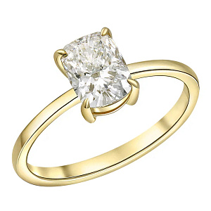 Кольцо из желтого золота с бриллиантом