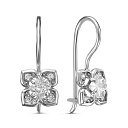 Серьги с французским замком из серебра