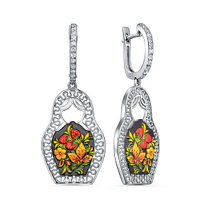 Серьги с английским замком из серебра