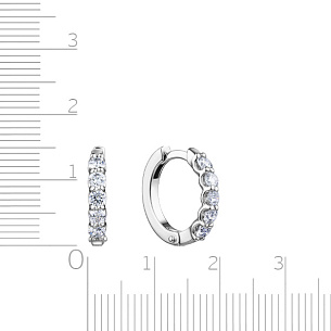 Серьги Конго из белого золота с бриллиантами