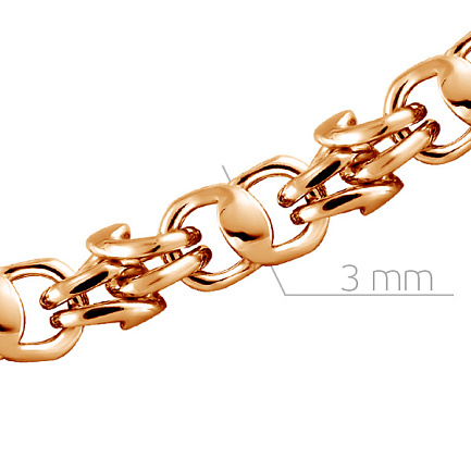 Браслет ручной работы из красного золота, плетение кавай