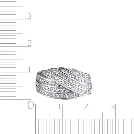 Кольцо из серебра с фианитом