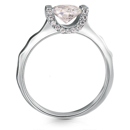 Кольцо из серебра с фианитом